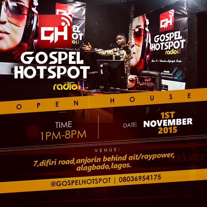 Open House at Gospel Hotspot Radio on the 1st Nov; 2015 1