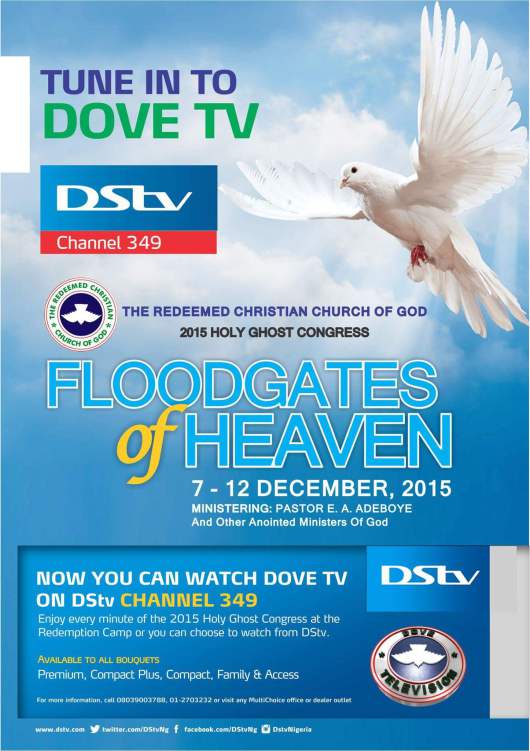 RCCG’s Dove TV Now On DStv Channel 349 1