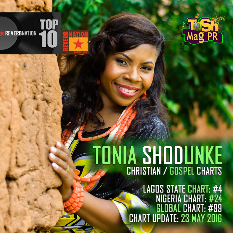Nigerian Gospel Singer Tonia Shodunke breaks into the Global Top 100 Christian / Gospel Reverbnation Charts 4