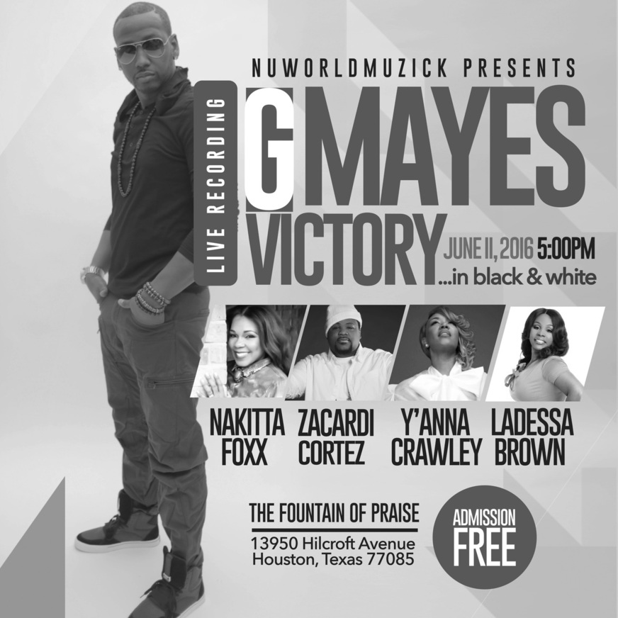 Singer, Songwriter and Musical Titan GARY MAYES Prepares For a new project "VICTORY 1