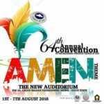 The Redeemed Christian Church Of God 64th Annual Convention Starts Monday,August 1st 2016 10