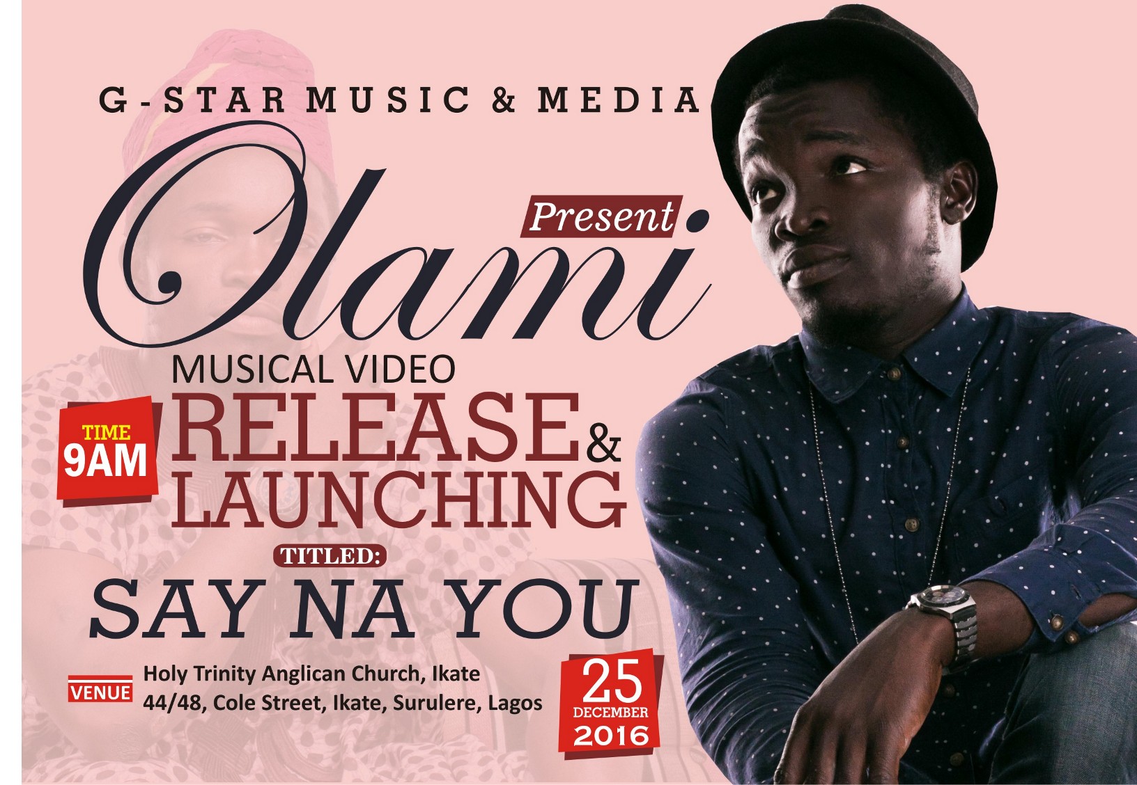 Nigerian Upcoming Gospel Singer "Olami" Set To Launch New Music Video on 25th December,2016. 1