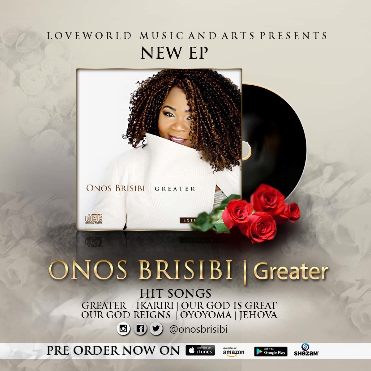 Award Winning Singer Onos Brisibi releases new EP ''Greater'' (Now Available) 2