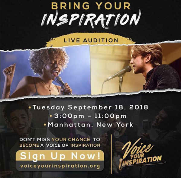 Bring Your Inspiration - Voice Your Inspiration - Live Auditions