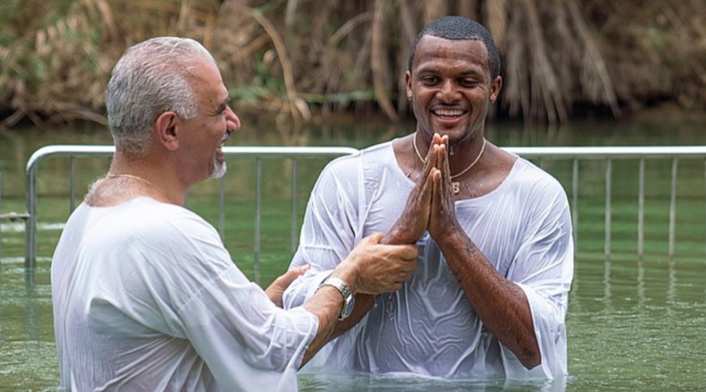 NFL Deshaun Watson Gets Baptized In Israel 2