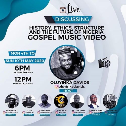 GOSPEL VIDEO DIRECTORS LAUNCH IG LIVE