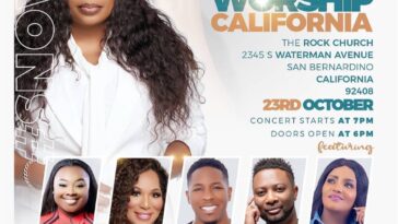 Sinach Announces New Concert in Carlifonia. 1