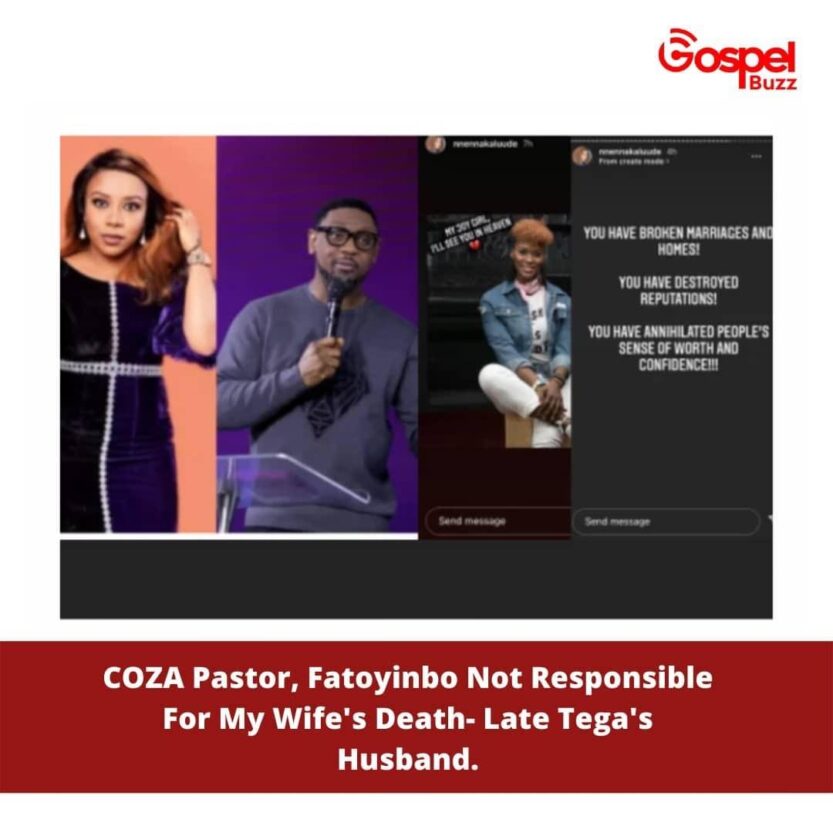 Coza Pastor , Fatoyinbo Not Responsible for my Wife's Death - Late Tega's Husband 1